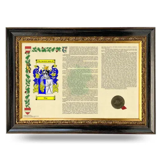 Utz Armorial Landscape Framed - Heirloom