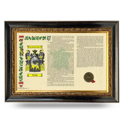Vacion Armorial Landscape Framed - Heirloom