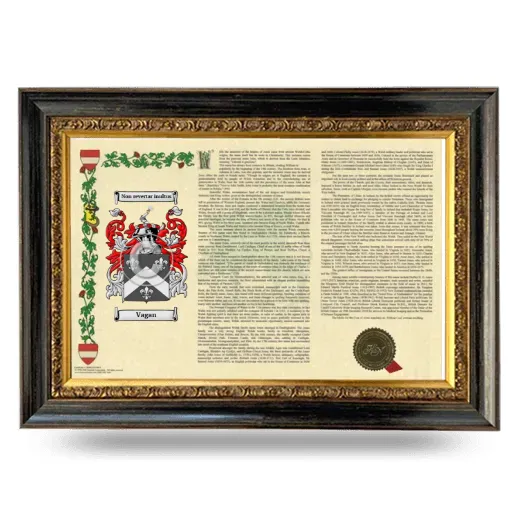 Vagan Armorial Landscape Framed - Heirloom