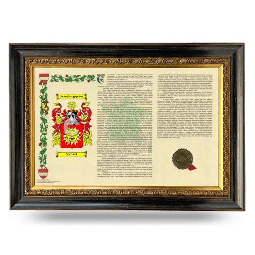 Vailant Armorial Landscape Framed - Heirloom