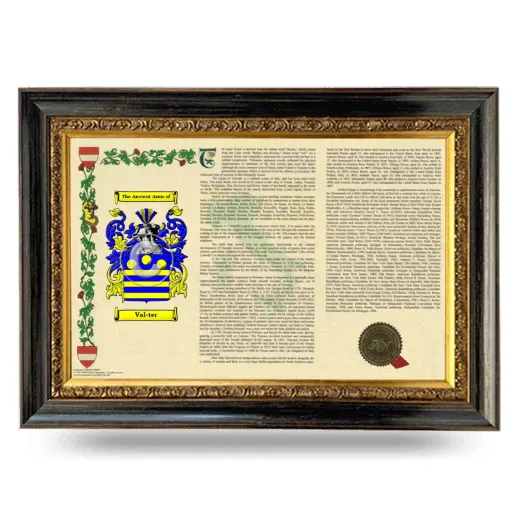Val-ter Armorial Landscape Framed - Heirloom