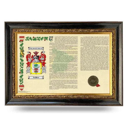 Valdera Armorial Landscape Framed - Heirloom