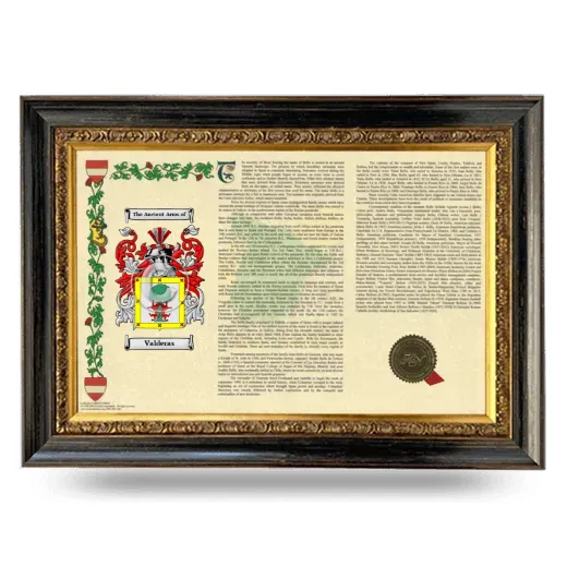 Valderas Armorial Landscape Framed - Heirloom