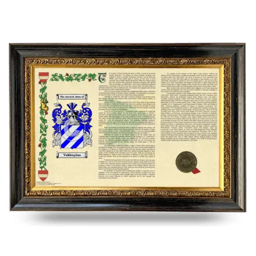 Valdespino Armorial Landscape Framed - Heirloom