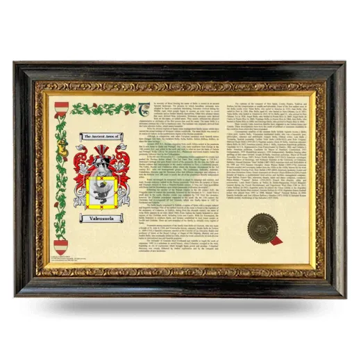 Valensuela Armorial Landscape Framed - Heirloom