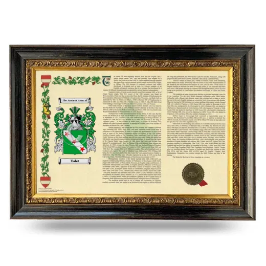Valet Armorial Landscape Framed - Heirloom