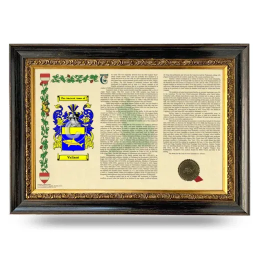 Valiant Armorial Landscape Framed - Heirloom