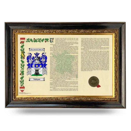 Valiquet Armorial Landscape Framed - Heirloom