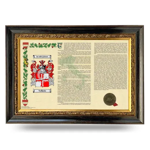 Vallario Armorial Landscape Framed - Heirloom