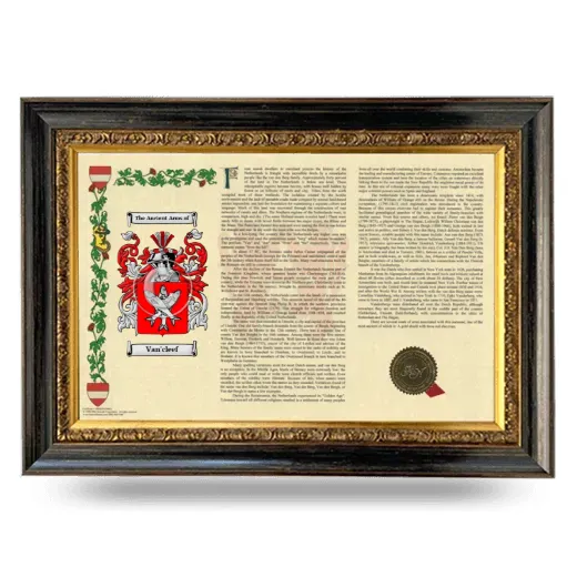 Van'cleef Armorial Landscape Framed - Heirloom