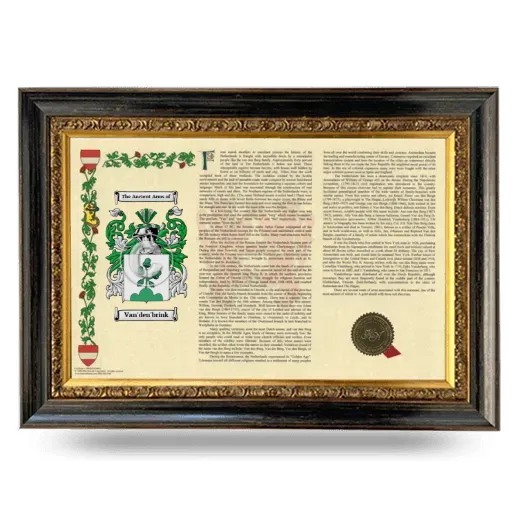 Van'den'brink Armorial Landscape Framed - Heirloom