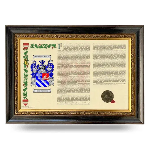 Van-vessem Armorial Landscape Framed - Heirloom