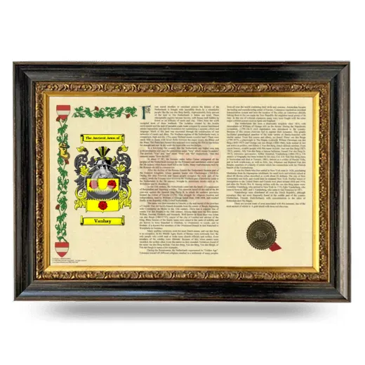 Vanhay Armorial Landscape Framed - Heirloom