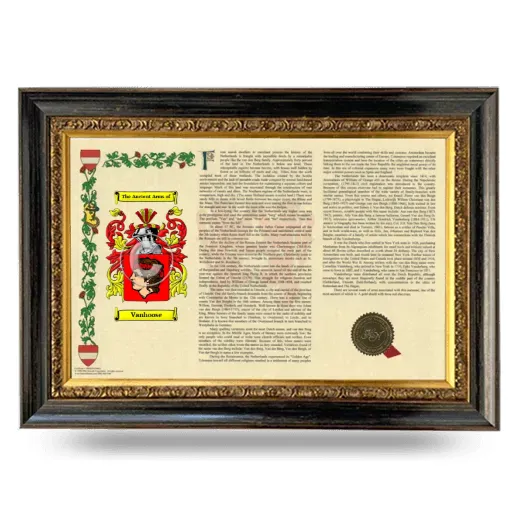 Vanhoose Armorial Landscape Framed - Heirloom