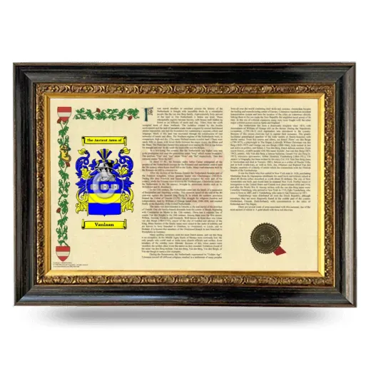 Vanlaan Armorial Landscape Framed - Heirloom
