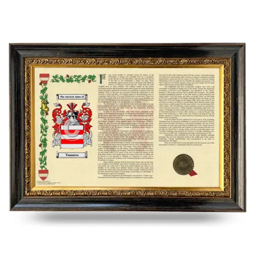 Vanness Armorial Landscape Framed - Heirloom