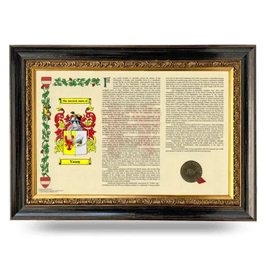 Vanoy Armorial Landscape Framed - Heirloom