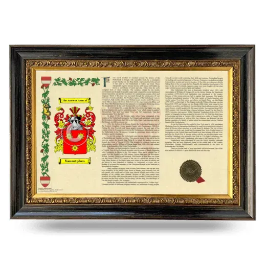 Vanzutphen Armorial Landscape Framed - Heirloom
