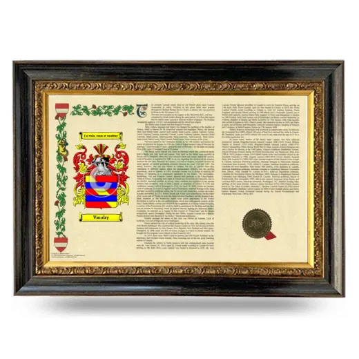 Vaudry Armorial Landscape Framed - Heirloom