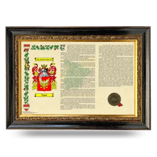 Vegas Armorial Landscape Framed - Heirloom
