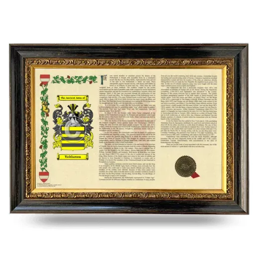 Velthoven Armorial Landscape Framed - Heirloom