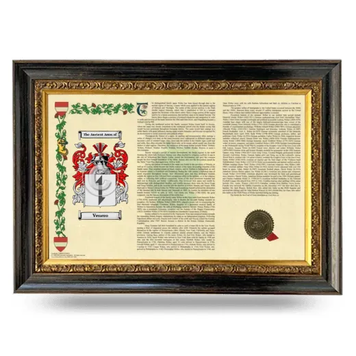 Venero Armorial Landscape Framed - Heirloom