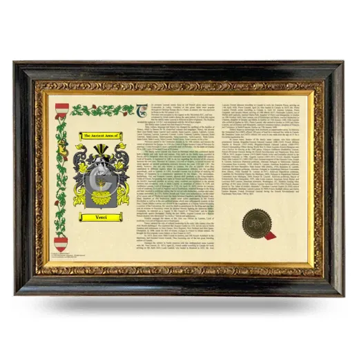 Verci Armorial Landscape Framed - Heirloom