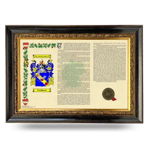 Verdinand Armorial Landscape Framed - Heirloom