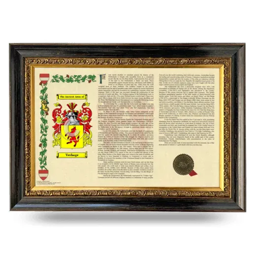 Verhage Armorial Landscape Framed - Heirloom