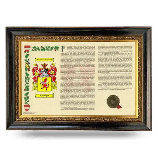 Verhagel Armorial Landscape Framed - Heirloom