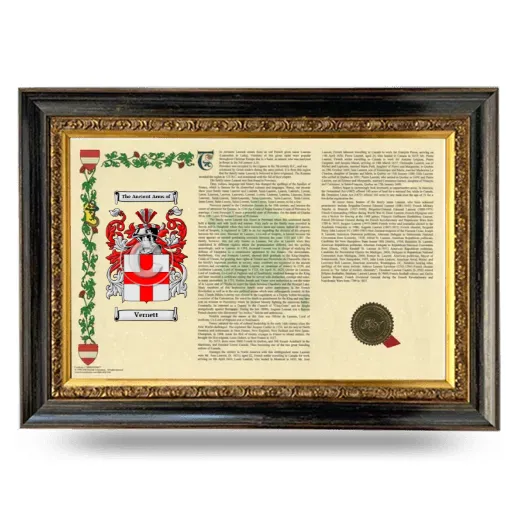 Vernett Armorial Landscape Framed - Heirloom