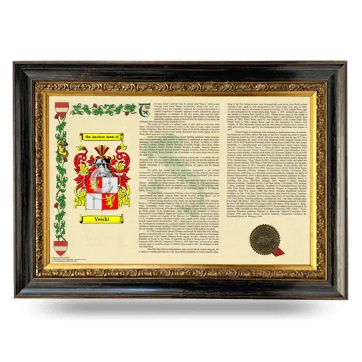Veschi Armorial Landscape Framed - Heirloom