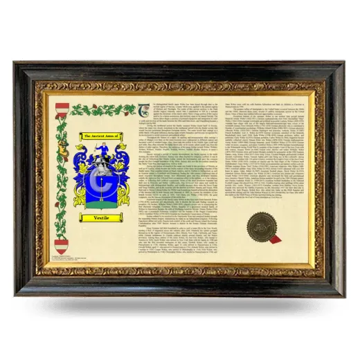 Vestile Armorial Landscape Framed - Heirloom