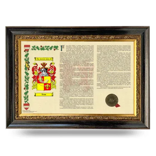 Veur Armorial Landscape Framed - Heirloom