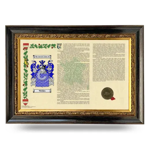 Vichies Armorial Landscape Framed - Heirloom