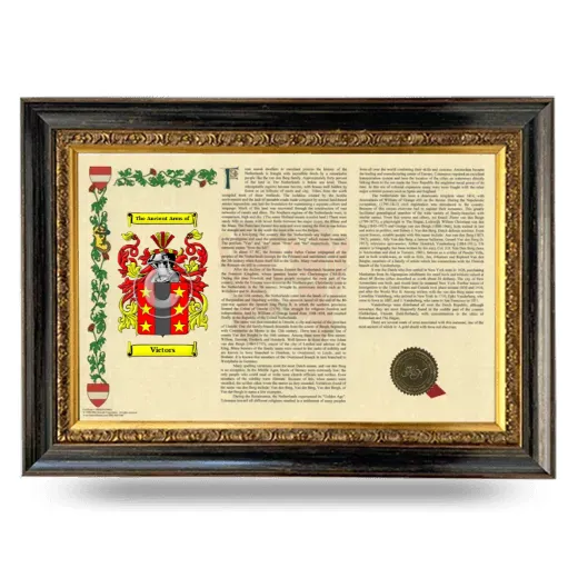 Victors Armorial Landscape Framed - Heirloom