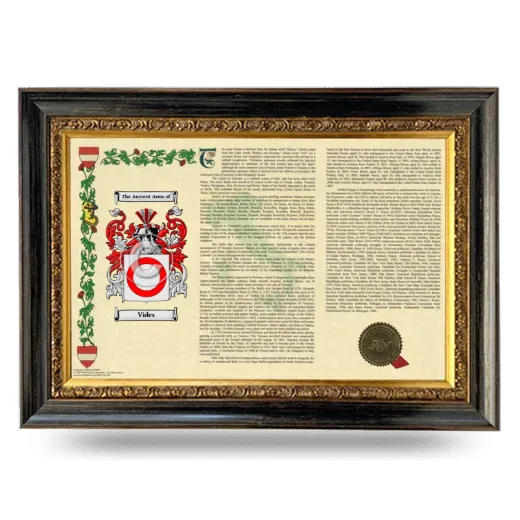 Vides Armorial Landscape Framed - Heirloom
