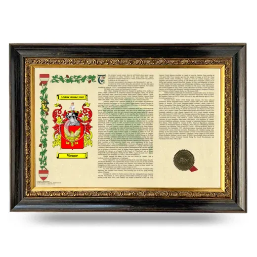 Vienne Armorial Landscape Framed - Heirloom