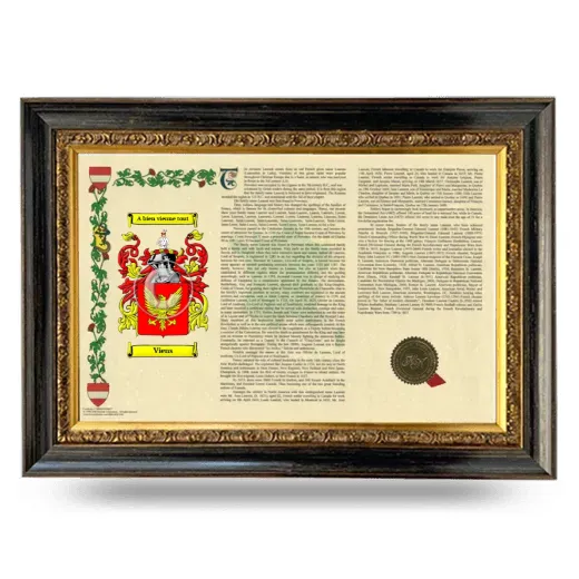 Viens Armorial Landscape Framed - Heirloom