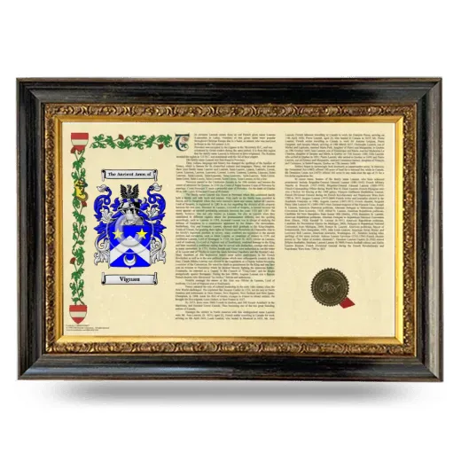 Vignau Armorial Landscape Framed - Heirloom