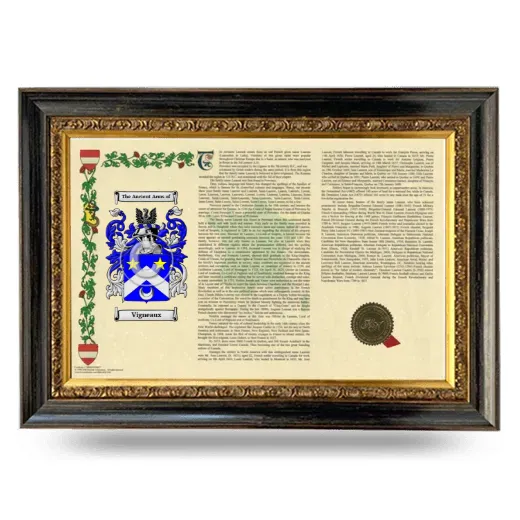 Vigneaux Armorial Landscape Framed - Heirloom