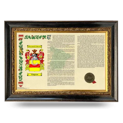 Vilagrasa Armorial Landscape Framed - Heirloom