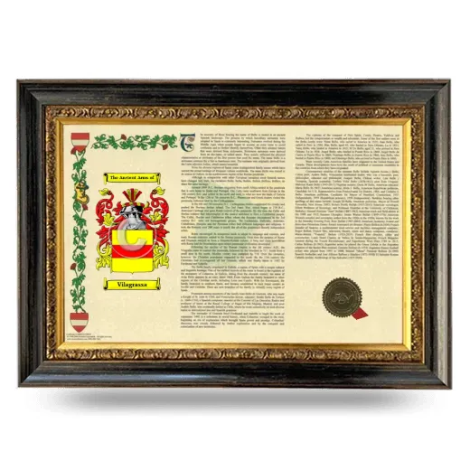 Vilagrassa Armorial Landscape Framed - Heirloom