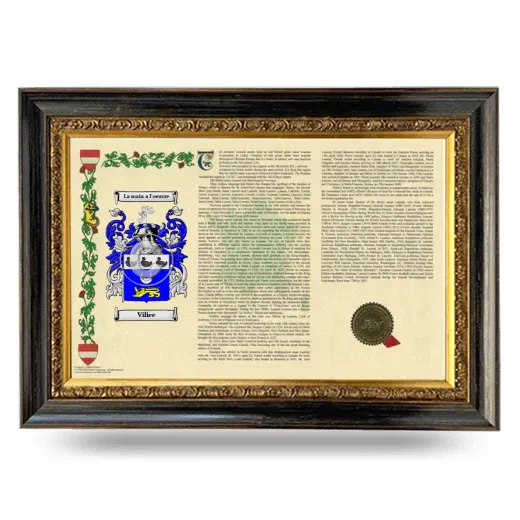 Viliee Armorial Landscape Framed - Heirloom