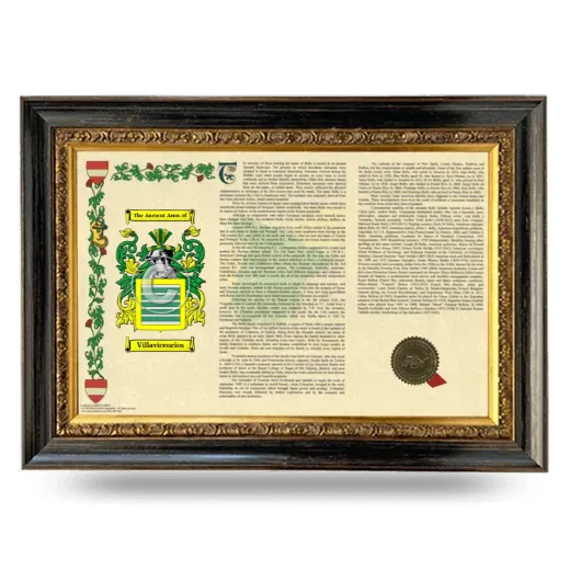 Villavicencios Armorial Landscape Framed - Heirloom