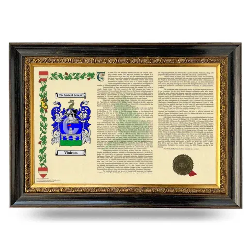 Vinicum Armorial Landscape Framed - Heirloom