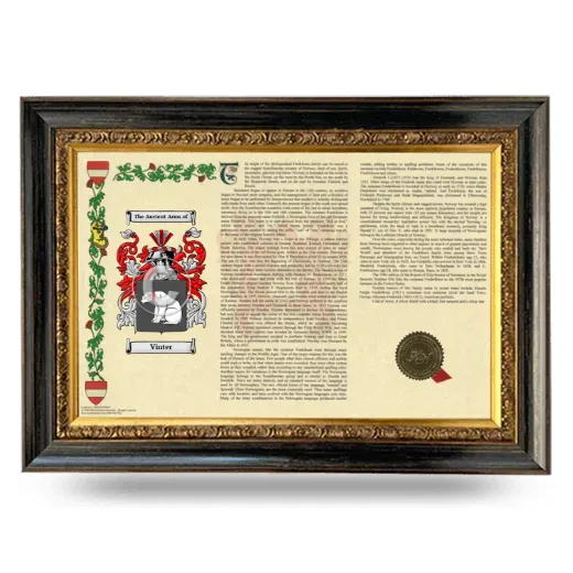Vinter Armorial Landscape Framed - Heirloom
