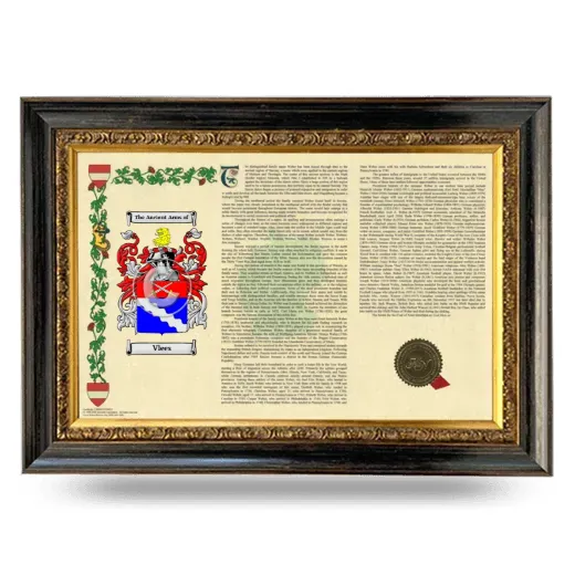 Vlees Armorial Landscape Framed - Heirloom