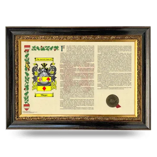 Vlieger Armorial Landscape Framed - Heirloom