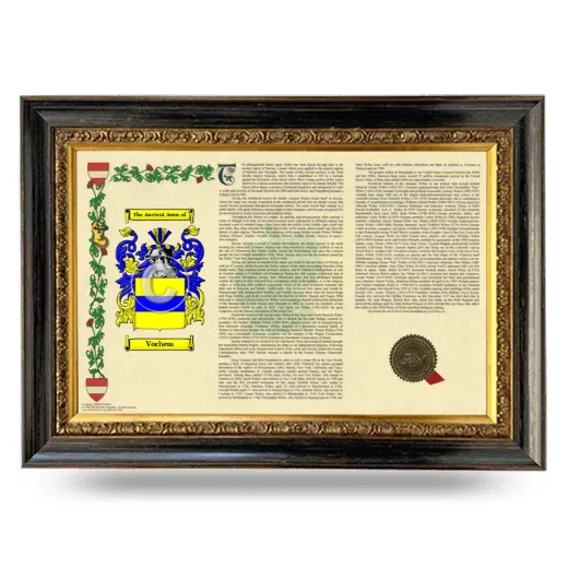 Vochem Armorial Landscape Framed - Heirloom